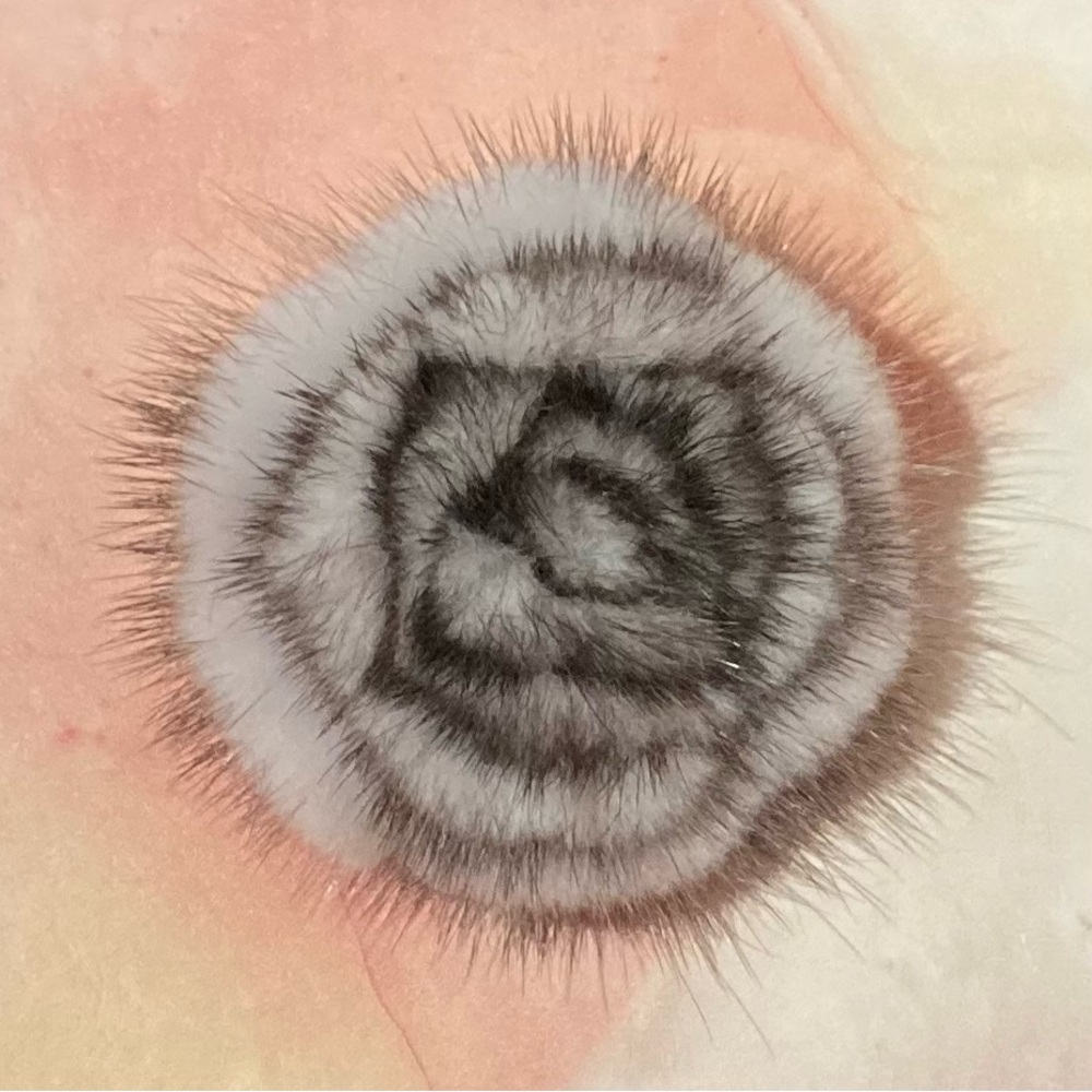 🌺🌹High-End Luxury Mink Faux Fur Light Grey Soft Rose Flower Brooch Pin Accessory